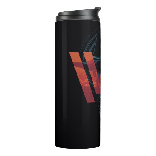 Westworld | Het Man in zwarte Logo grafische kaart Thermosbeker (Gedraaid links)