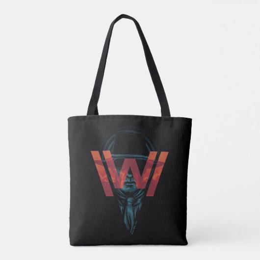 Westworld | Het Man in zwarte Logo grafische kaart Tote Bag (Achterkant)