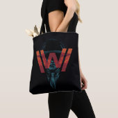 Westworld | Het Man in zwarte Logo grafische kaart Tote Bag (Dichtbij)