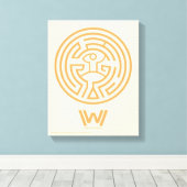 Westworld | Het symbool Maze Canvas Afdruk (Insitu (Houten vloer))