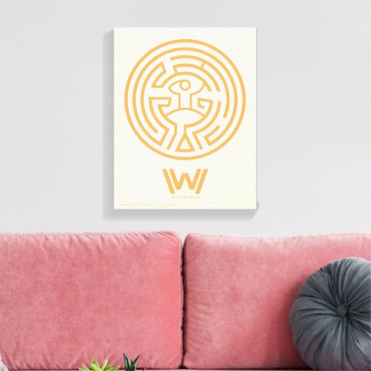 Westworld | Het symbool Maze Canvas Afdruk (Insitu (Woonkamer))