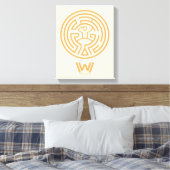 Westworld | Het symbool Maze Canvas Afdruk (Insitu (Slaapkamer))