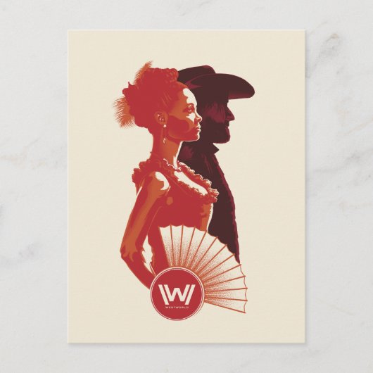 Westworld | Maeve & Hector Stencil Portrait Briefkaart (Voorkant)