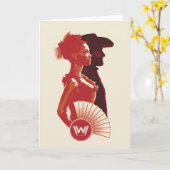 Westworld | Maeve & Hector Stencil Portrait Kaart (Gele Bloem)