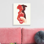 Westworld | Maeve & Hector Stencil Portret Canvas Afdruk (Insitu (Woonkamer))