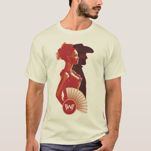 Westworld | Maeve & Hector Stencil Portret T-shirt (Voorkant)
