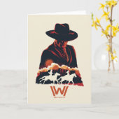 Westworld | Man in het Zwarte Silhouet van de Kaart (Gele Bloem)