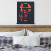 Westworld | Man in zwart-wit met revolver Canvas Afdruk (Insitu (Slaapkamer))