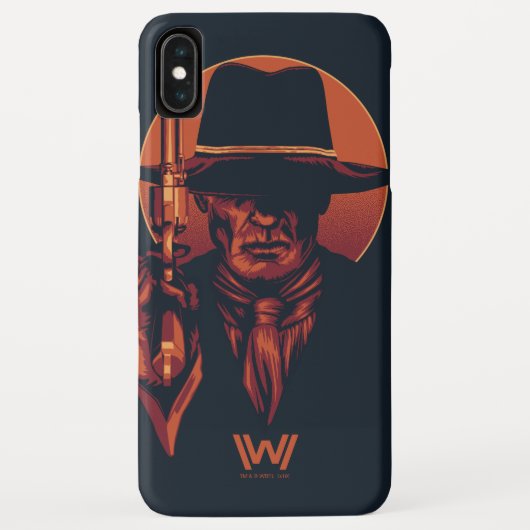 Westworld | Man in zwart-wit met revolver Case-Mate iPhone Case (Achterkant)