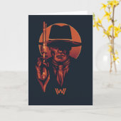 Westworld | Man in Zwarte met Revolver Kaart (Gele Bloem)
