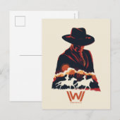 Westworld | Man in zwarte woestijn Silhouette Briefkaart (Voorkant / Achterkant)