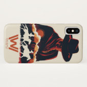 Westworld | Man in zwarte woestijn Silhouette Case-Mate iPhone Case (Achterkant (horizontaal))