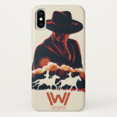 Westworld | Man in zwarte woestijn Silhouette Case-Mate iPhone Case (Achterkant)