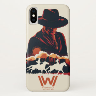 Westworld   Man in zwarte woestijn Silhouette Case-Mate iPhone Case