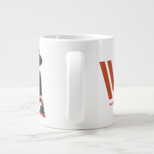 Westworld | Man in zwarte woestijn Silhouette Grote Koffiekop (Achterkant)