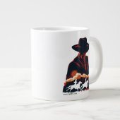 Westworld | Man in zwarte woestijn Silhouette Grote Koffiekop (Voorkant rechts)
