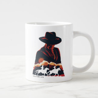 Westworld | Man in zwarte woestijn Silhouette Grote Koffiekop