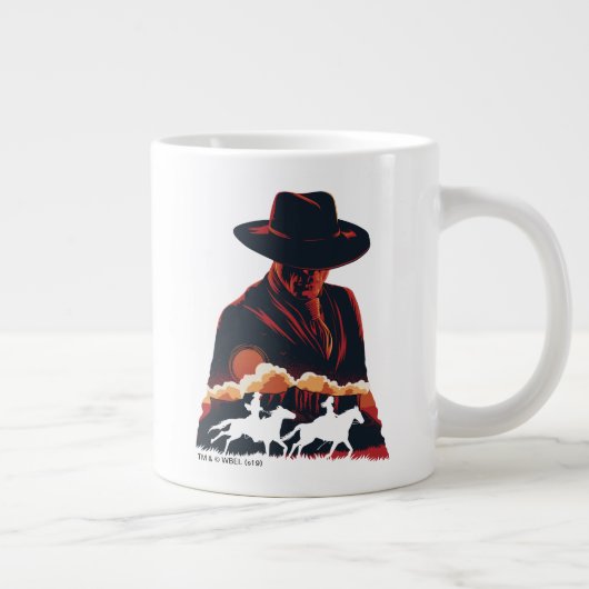 Westworld | Man in zwarte woestijn Silhouette Grote Koffiekop (Rechts)