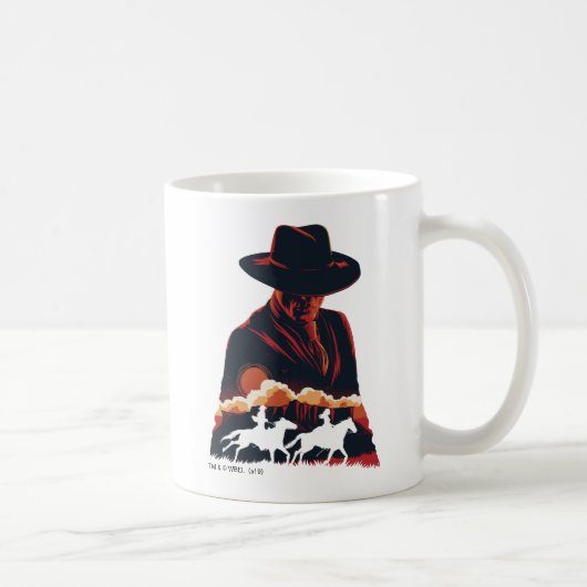 Westworld | Man in zwarte woestijn Silhouette Koffiemok (Rechts)