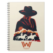 Westworld | Man in zwarte woestijn Silhouette Notitieboek (Voorkant)