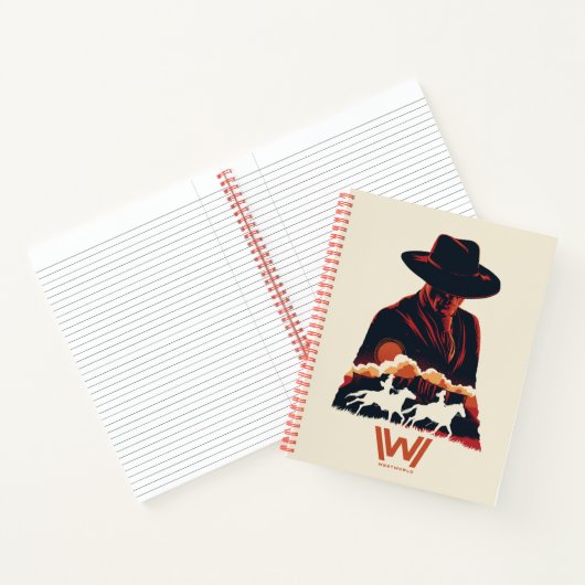 Westworld | Man in zwarte woestijn Silhouette Notitieboek (Binnen)