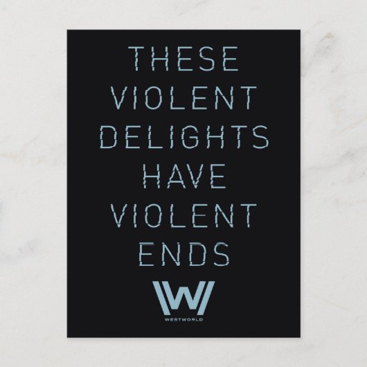 Westworld | Typografie-citaat "Violent Delights" Briefkaart (Voorkant)