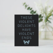 Westworld | Typografie-citaat "Violent Delights" Briefkaart (Staand voorkant)