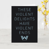 Westworld | Typografie-citaat "Violent Delights" Kaart (Gele Bloem)