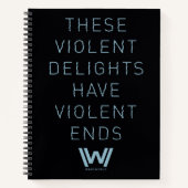 Westworld | Typografie-citaat "Violent Delights" Notitieboek (Voorkant)