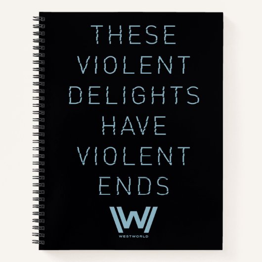 Westworld | Typografie-citaat "Violent Delights" Notitieboek (Voorkant)