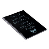 Westworld | Typografie-citaat "Violent Delights" Notitieboek (Rechterzijde)