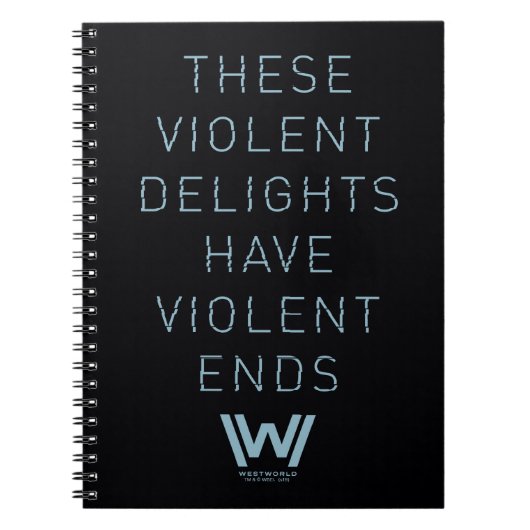 Westworld | Typografie-citaat "Violent Delights" Notitieboek (Voorkant)