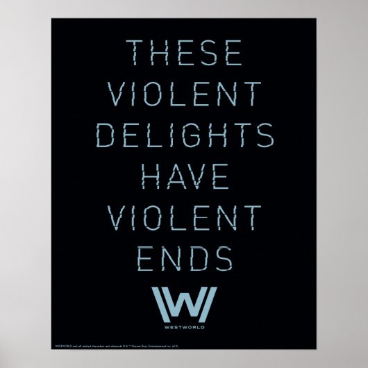 Westworld | Typografie-citaat "Violent Delights" Poster (Voorkant)