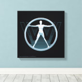 Westworld | Vitruvian Android Logo Canvas Afdruk (Insitu (Houten vloer))
