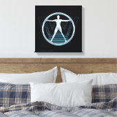 Westworld | Vitruvian Android Logo Canvas Afdruk (Insitu (Slaapkamer))