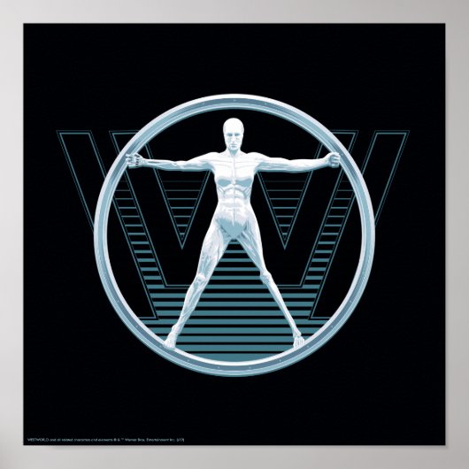 Westworld | Vitruvian Android Logo Poster (Voorkant)