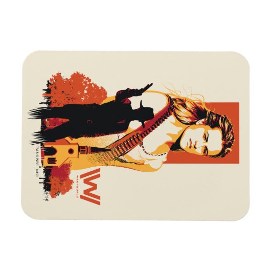 Westworld | Wyatt & Man in Black bij White Church Magneet (Horizontaal)