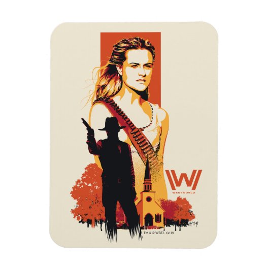 Westworld | Wyatt & Man in Black bij White Church Magneet (Verticaal)