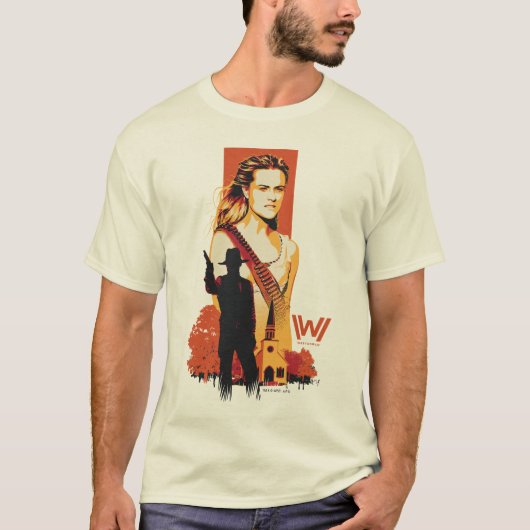 Westworld | Wyatt & Man in Black bij White Church T-shirt (Voorkant)