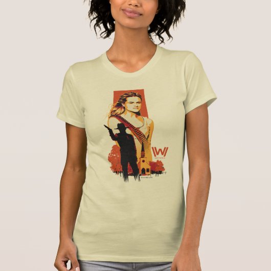 Westworld | Wyatt & Man in Black bij White Church T-shirt (Voorkant)