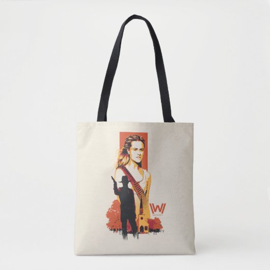 Westworld | Wyatt & Man in Black bij White Church Tote Bag (Voorkant)