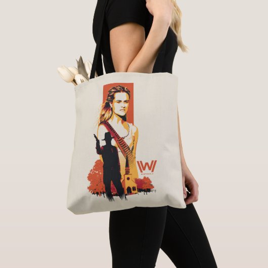 Westworld | Wyatt & Man in Black bij White Church Tote Bag (Dichtbij)