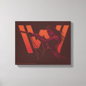 Westworld | Wyatt met Rifle Over Logo Canvas Afdruk (Voorkant)