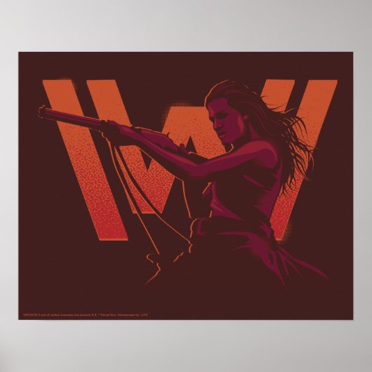 Westworld | Wyatt met Rifle Over Logo Poster (Voorkant)