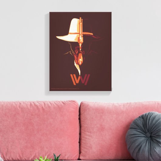 Westworld | Zwart wit Pet Pet gesplitst grafisch Canvas Afdruk (Insitu (Woonkamer))