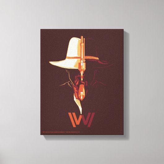 Westworld | Zwart wit Pet Pet gesplitst grafisch Canvas Afdruk (Voorkant)