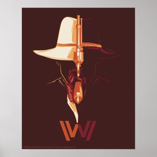 Westworld | Zwart wit Pet Pet gesplitst grafisch Poster (Voorkant)