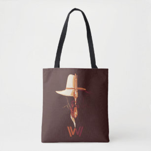 Westworld Zwart wit Pet Pet gesplitst grafisch Tote Bag