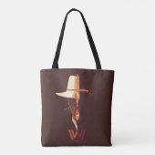Westworld | Zwart wit Pet Pet gesplitst grafisch Tote Bag (Achterkant)