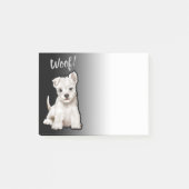 Westy puppy aangepaste zwarte fade Post-it notitie Post-it® Notes (Voorkant)